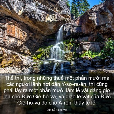Picture 03 - Dân Số 18:28 VIE - Thế thì, trong những thuế một phần - Bible Verse Picture