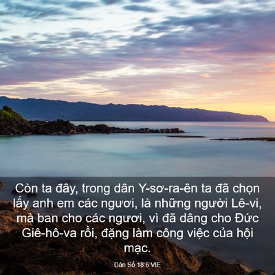Picture 03 - Dân Số 18:6 VIE - Còn ta đây, trong dân Y-sơ-ra-ên ta đã - Bible Verse Picture