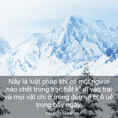 Picture 03 - Dân Số 19:14 VIE - Nầy là luật pháp khi có một người - Bible Verse Picture