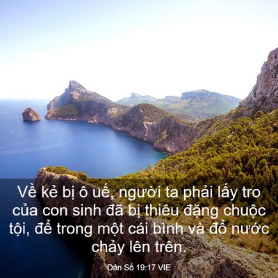 Picture 03 - Dân Số 19:17 VIE - Về kẻ bị ô uế, người ta phải lấy - Bible Verse Picture