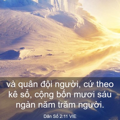 Picture 03 - Dân Số 2:11 VIE - và quân đội người, cứ theo kê sổ, - Bible Verse Picture