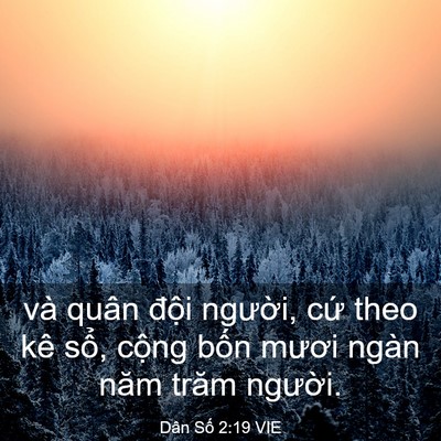 Picture 03 - Dân Số 2:19 VIE - và quân đội người, cứ theo kê sổ, - Bible Verse Picture
