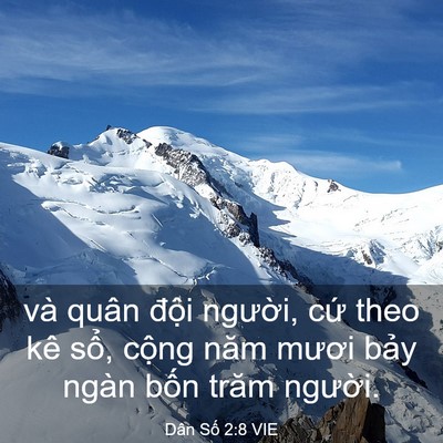 Picture 03 - Dân Số 2:8 VIE - và quân đội người, cứ theo kê sổ, - Bible Verse Picture