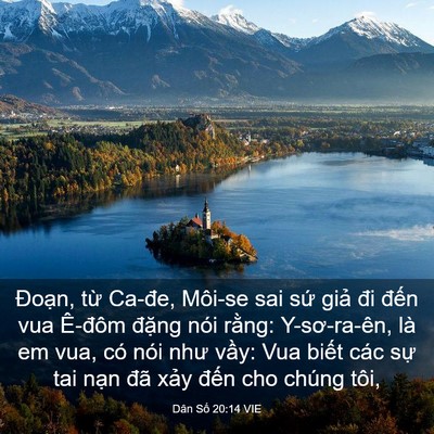 Picture 03 - Dân Số 20:14 VIE - Đoạn, từ Ca-đe, Môi-se sai sứ giả đi - Bible Verse Picture