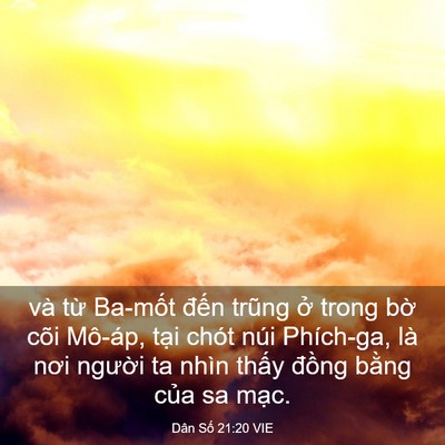 Picture 03 - Dân Số 21:20 VIE - và từ Ba-mốt đến trũng ở trong bờ - Bible Verse Picture