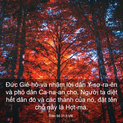 Picture 03 - Dân Số 21:3 VIE - Đức Giê-hô-va nhậm lời dân Y-sơ-ra-ên - Bible Verse Picture