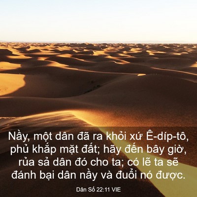 Picture 03 - Dân Số 22:11 VIE - Nầy, một dân đã ra khỏi xứ - Bible Verse Picture