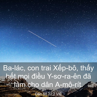 Picture 03 - Dân Số 22:2 VIE - Ba-lác, con trai Xếp-bô, thấy hết mọi - Bible Verse Picture