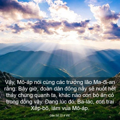 Picture 03 - Dân Số 22:4 VIE - Vậy, Mô-áp nói cùng các trưởng lão - Bible Verse Picture