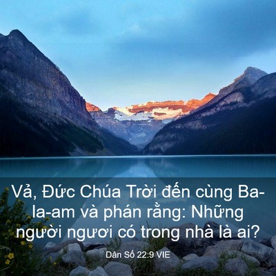 Picture 03 - Dân Số 22:9 VIE - Vả, Đức Chúa Trời đến cùng Ba-la-am - Bible Verse Picture
