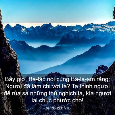 Picture 03 - Dân Số 23:11 VIE - Bấy giờ, Ba-lác nói cùng Ba-la-am rằng: - Bible Verse Picture