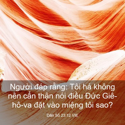 Picture 03 - Dân Số 23:12 VIE - Người đáp rằng: Tôi há không nên cẩn - Bible Verse Picture