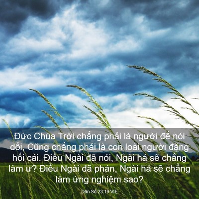 Picture 03 - Dân Số 23:19 VIE - Đức Chúa Trời chẳng phải là người - Bible Verse Picture
