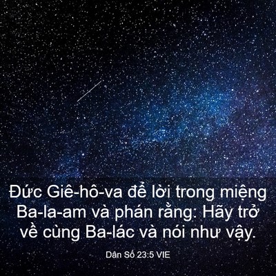 Picture 03 - Dân Số 23:5 VIE - Đức Giê-hô-va để lời trong miệng - Bible Verse Picture