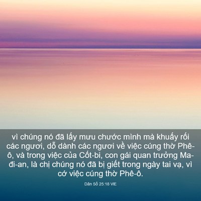 Picture 03 - Dân Số 25:18 VIE - vì chúng nó đã lấy mưu chước mình mà - Bible Verse Picture