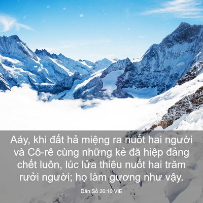 Picture 03 - Dân Số 26:10 VIE - Aáy, khi đất hả miệng ra nuốt hai - Bible Verse Picture