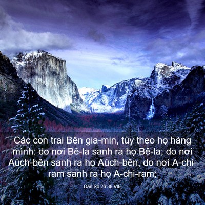 Picture 03 - Dân Số 26:38 VIE - Các con trai Bên gia-min, tùy theo họ hàng - Bible Verse Picture