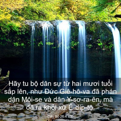 Picture 03 - Dân Số 26:4 VIE - Hãy tu bộ dân sự từ hai mươi tuổi - Bible Verse Picture
