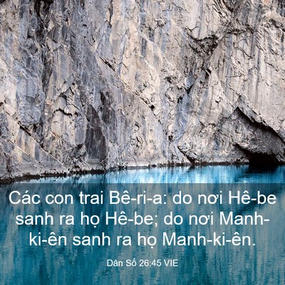 Picture 03 - Dân Số 26:45 VIE - Các con trai Bê-ri-a: do nơi Hê-be sanh ra - Bible Verse Picture