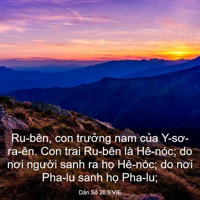 Picture 03 - Dân Số 26:5 VIE - Ru-bên, con trưởng nam của Y-sơ-ra-ên. - Bible Verse Picture