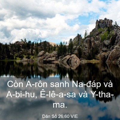 Picture 03 - Dân Số 26:60 VIE - Còn A-rôn sanh Na-đáp và A-bi-hu, - Bible Verse Picture