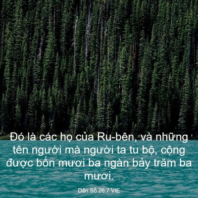 Picture 03 - Dân Số 26:7 VIE - Đó là các họ của Ru-bên, và những - Bible Verse Picture