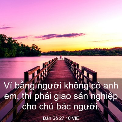 Picture 03 - Dân Số 27:10 VIE - Ví bằng người không có anh em, thì - Bible Verse Picture