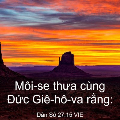 Picture 03 - Dân Số 27:15 VIE - Môi-se thưa cùng Đức Giê-hô-va - Bible Verse Picture