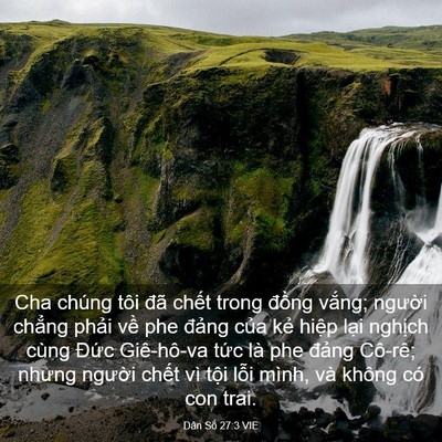 Picture 03 - Dân Số 27:3 VIE - Cha chúng tôi đã chết trong đồng vắng; - Bible Verse Picture