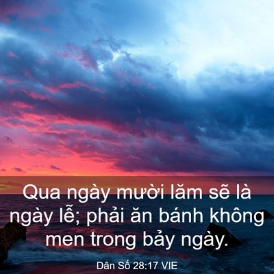 Picture 03 - Dân Số 28:17 VIE - Qua ngày mười lăm sẽ là ngày lễ; - Bible Verse Picture