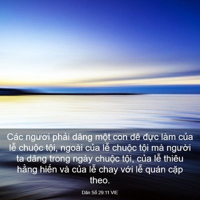 Picture 03 - Dân Số 29:11 VIE - Các ngươi phải dâng một con dê đực - Bible Verse Picture