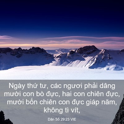 Picture 03 - Dân Số 29:23 VIE - Ngày thứ tư, các ngươi phải dâng - Bible Verse Picture