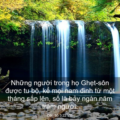 Picture 03 - Dân Số 3:22 VIE - Những người trong họ Ghẹt-sôn được - Bible Verse Picture