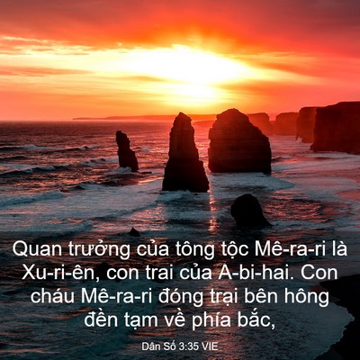 Picture 03 - Dân Số 3:35 VIE - Quan trưởng của tông tộc Mê-ra-ri là - Bible Verse Picture