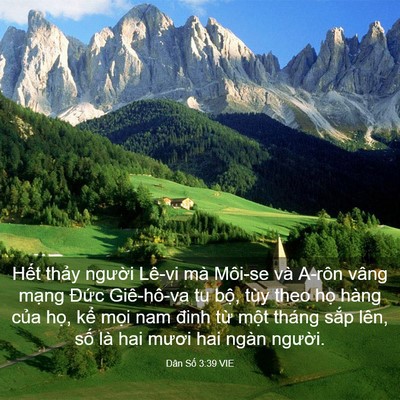 Picture 03 - Dân Số 3:39 VIE - Hết thảy người Lê-vi mà Môi-se và - Bible Verse Picture