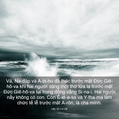 Picture 03 - Dân Số 3:4 VIE - Vả, Na-đáp và A-bi-hu đã thác trước - Bible Verse Picture