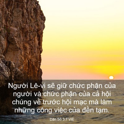 Picture 03 - Dân Số 3:7 VIE - Người Lê-vi sẽ giữ chức phận của - Bible Verse Picture