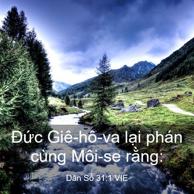 Picture 03 - Dân Số 31:1 VIE - Đức Giê-hô-va lại phán cùng Môi-se - Bible Verse Picture