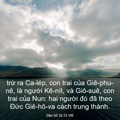 Picture 03 - Dân Số 32:12 VIE - trừ ra Ca-lép, con trai của Giê-phu-nê, - Bible Verse Picture