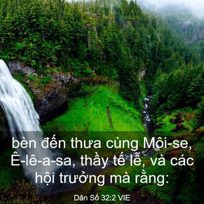 Picture 03 - Dân Số 32:2 VIE - bèn đến thưa cùng Môi-se, Ê-lê-a-sa, - Bible Verse Picture