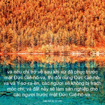 Picture 03 - Dân Số 32:22 VIE - và nếu chỉ trở về sau khi xứ đã - Bible Verse Picture