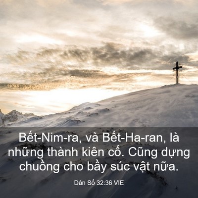 Picture 03 - Dân Số 32:36 VIE - Bết-Nim-ra, và Bết-Ha-ran, là những - Bible Verse Picture
