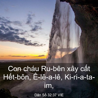 Picture 03 - Dân Số 32:37 VIE - Con cháu Ru-bên xây cất Hết-bôn, - Bible Verse Picture