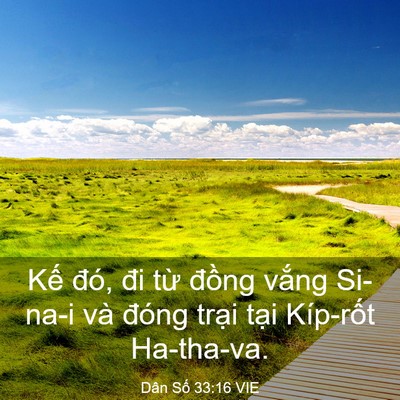 Picture 03 - Dân Số 33:16 VIE - Kế đó, đi từ đồng vắng Si-na-i và - Bible Verse Picture