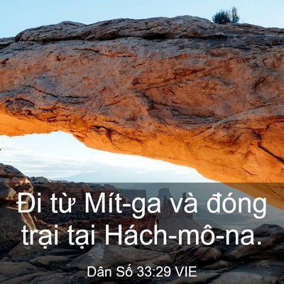Picture 03 - Dân Số 33:29 VIE - Đi từ Mít-ga và đóng trại tại - Bible Verse Picture