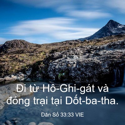 Picture 03 - Dân Số 33:33 VIE - Đi từ Hô-Ghi-gát và đóng trại tại - Bible Verse Picture