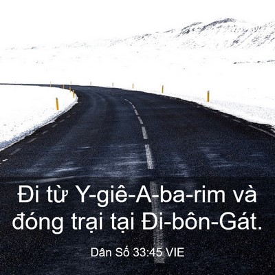 Picture 03 - Dân Số 33:45 VIE - Đi từ Y-giê-A-ba-rim và đóng trại tại - Bible Verse Picture