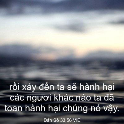 Picture 03 - Dân Số 33:56 VIE - rồi xảy đến ta sẽ hành hại các - Bible Verse Picture