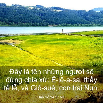 Picture 03 - Dân Số 34:17 VIE - Đây là tên những người sẽ đứng chia - Bible Verse Picture