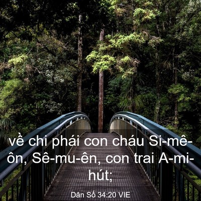 Picture 03 - Dân Số 34:20 VIE - về chi phái con cháu Si-mê-ôn, Sê-mu-ên, - Bible Verse Picture